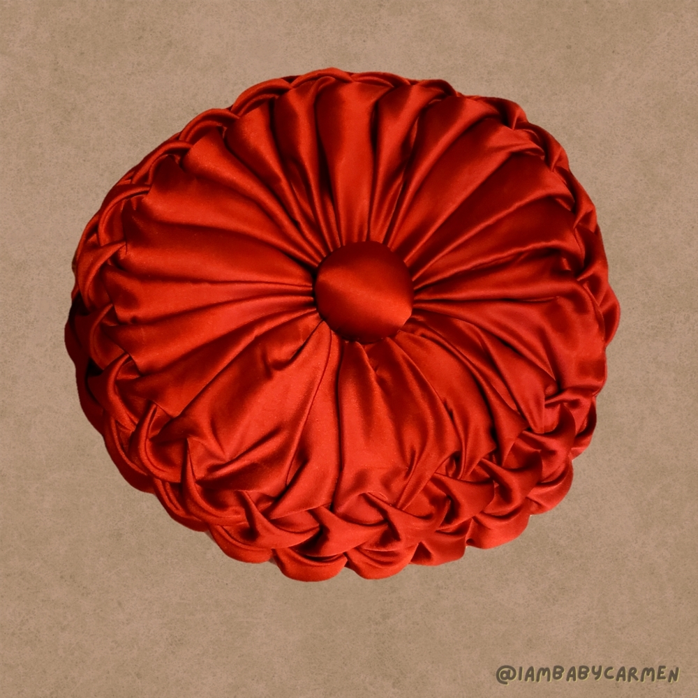 Hand-made 💕 Custom Gorgeous Art Deco Valentines Ruched Accent Pillow